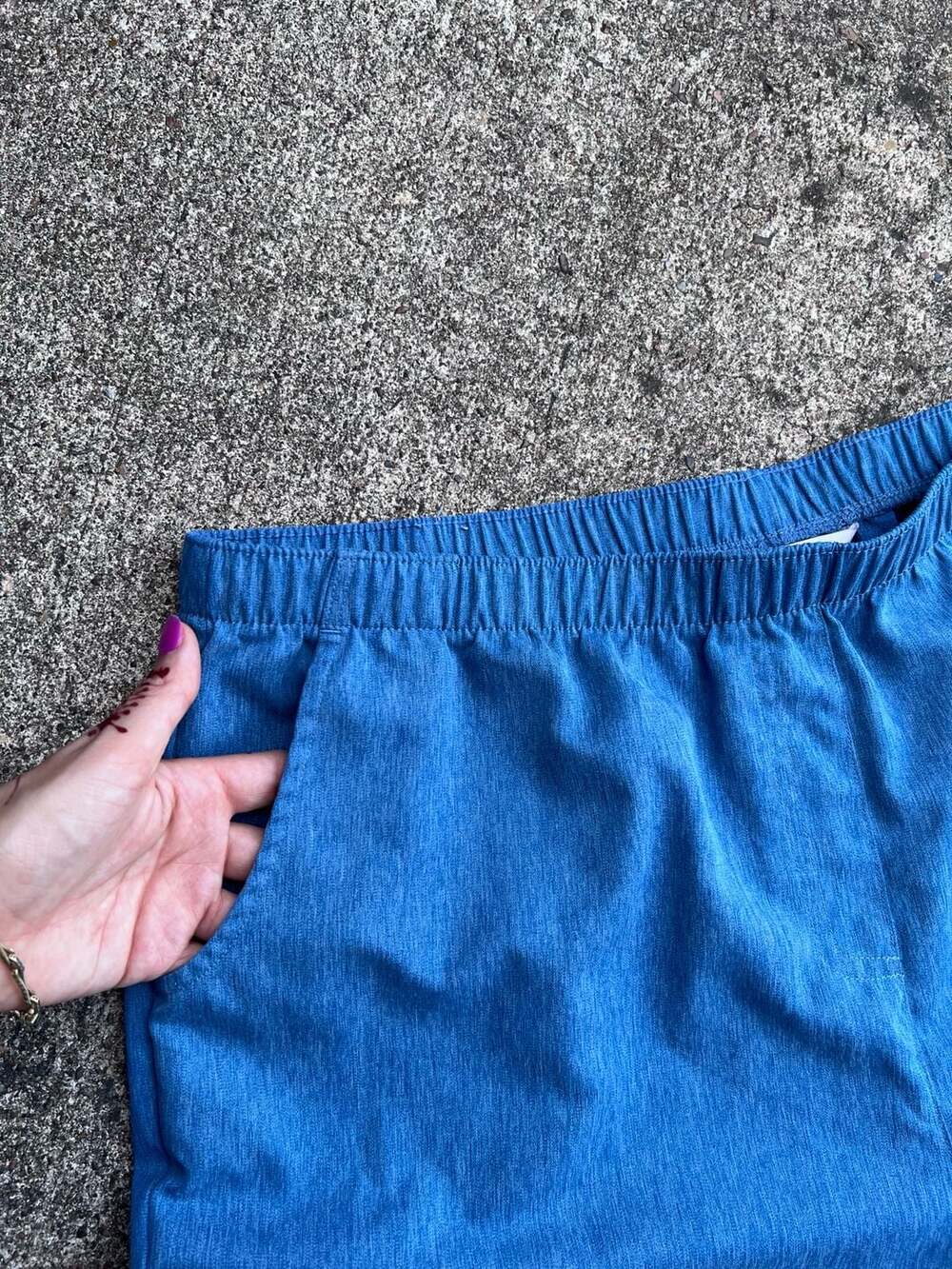 Allison Daley Pull-On Capri Pants Size 18 Blue Faux Denim - Picture 5 of 5